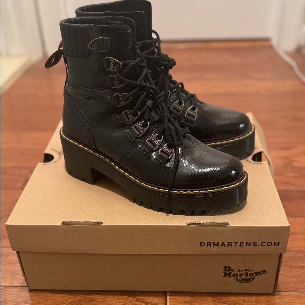 Dr. Martens Shiny Black Combat Boots